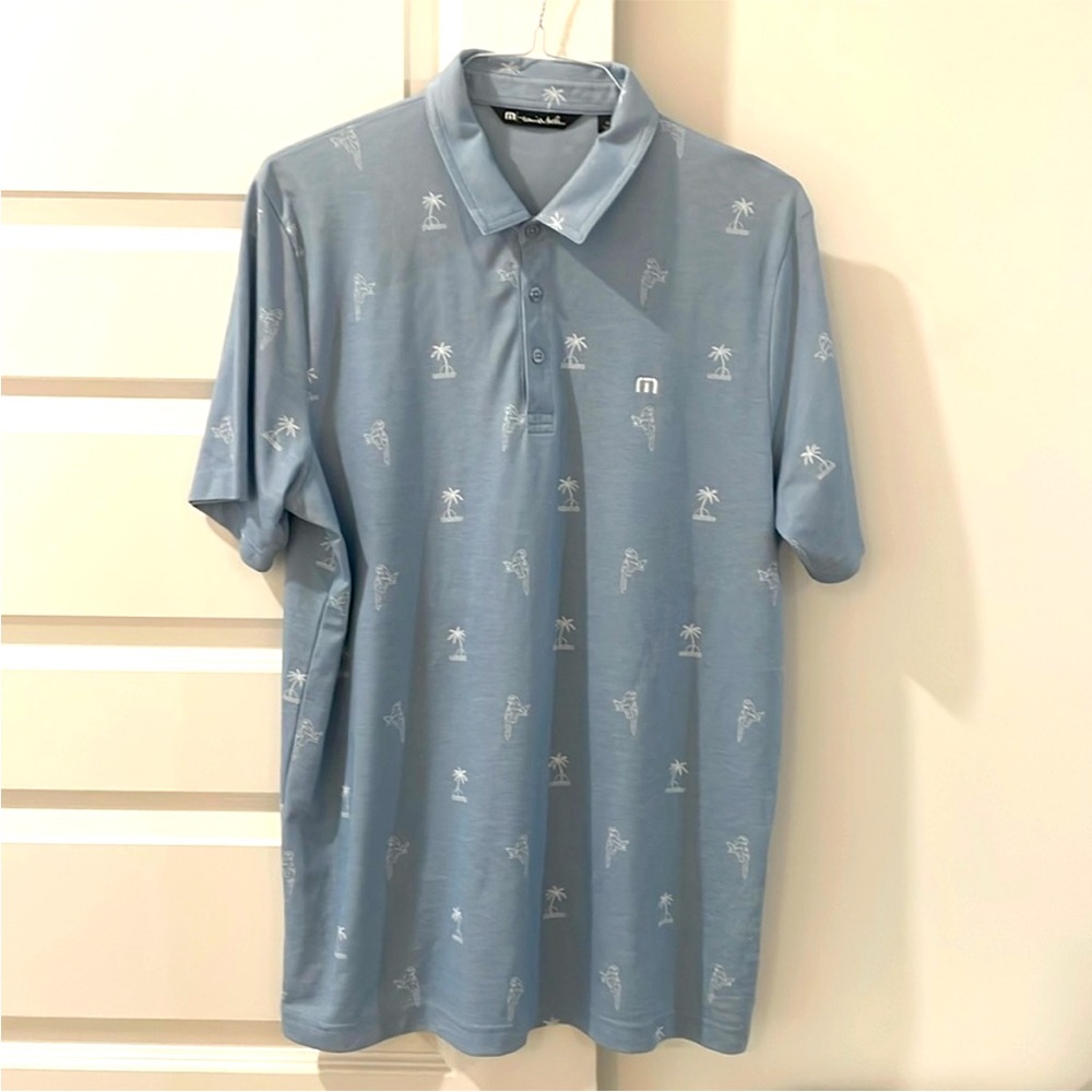Travis Mathew Blue Polo Shirt